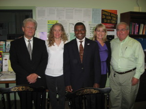 (l-r) Ron Wilcox, BRTC Chair Juliana Simone, Wayne Winsley, SC 8th Senate district members Marianne Clark and Rich Tutunjian 