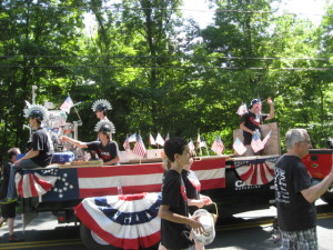 Northwest Regional 7 Robotics Gearheads float Barkhamsted Independence Day Parade