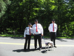 Former Barkhamsted Republican Selectman Bill Downes, wife Tina and fellow volunteer - Barkhamsted Independence Day parade 2013