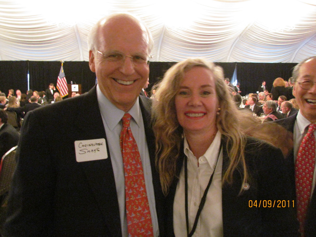 Former CT Congressman Chris Shays and BRTC Chair Juliana Simone Prescott Bush dinner 2011