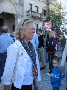 Congressional Candidate Ann Brickley (CT-1) at rally in Hartford - October 2010