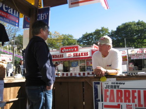 Riverton Fair October 2010 - (l) Ed Tibbets and (r) former BOS member Bill Downes (r)