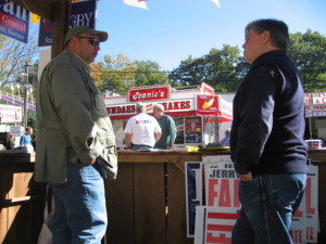 Riverton Fair BRTC booth - former member Scott Thomas and Ed Tibbets - October 2010