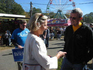 (l) Congressional candidate Ann Brickley (CT-5) and (r) BRTC member Tom Palmer