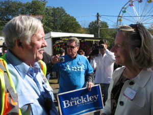 (l) BRTC member and retired Air Force veteran Jerry Thompson with Congressional candidate Ann Brickley Riverton Fair 2010