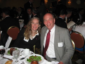 Barkhamsted RTC Chair Juliana Simone and Congressional candidate Mike Clark (CT-5) Prescott Bush dinner April 2012