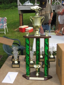 Trophies for winners of annual BRTC Riverton car show