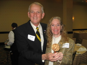 Former Congressman Retired Colonel Rob Simmons and Barkhamsted RTC Chair Juliana Simone - The Yankee Institute luncheon October 2013