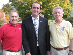 (l-r) Congressional Candidate Mark Greenberg (CT-5), Peter Lumaj and Bob MacGuffie - Peter Lumaj SOTS Fundraiser at Joe Patrina's house - Simsbury October 2013