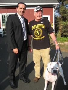 Peter Lumaj and tea party activist John Simsbury CT