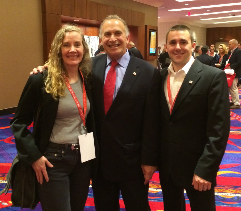 CT State Republican Convention (l-r) BRTC Chair Juliana Simone, Congressional candidate Mark Greenberg (CT-5) and BRTC VC Robert Brainard III