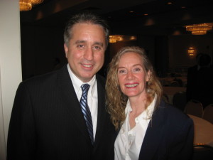 Fairfield professor, GOP state candidate and writer, Chris DeSanctis with Barkhamsted RTC Chair and fellow 2006 House candidate Juliana Simone - The Family Institute dinner September 2013