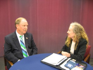 (l) State Senator Michael McLachlan (R-24) with BRTC Chair Juliana Simone on "Conservative Chat" June 2015