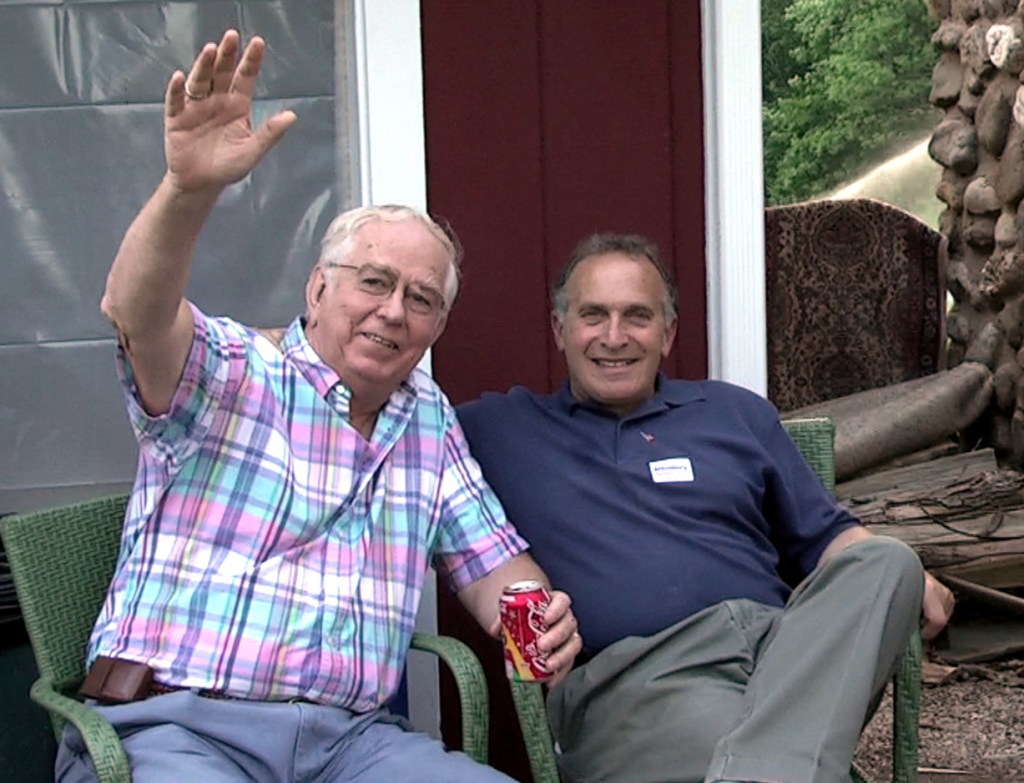 (l-r) Rusty Haigh and Fifth Congressional Candidate Mark Greenberg at Joe Patrina's house in Simsbury 2010